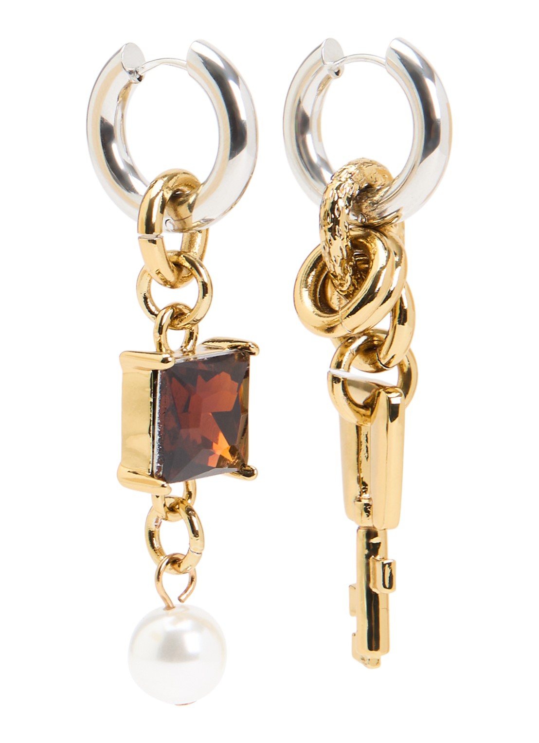 Essentiel Antwerp Oorringen met hanger - voorkant goud
