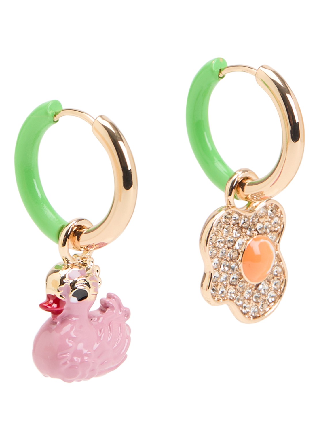 Essentiel Antwerp Oorringen met hanger - voorkant goud
