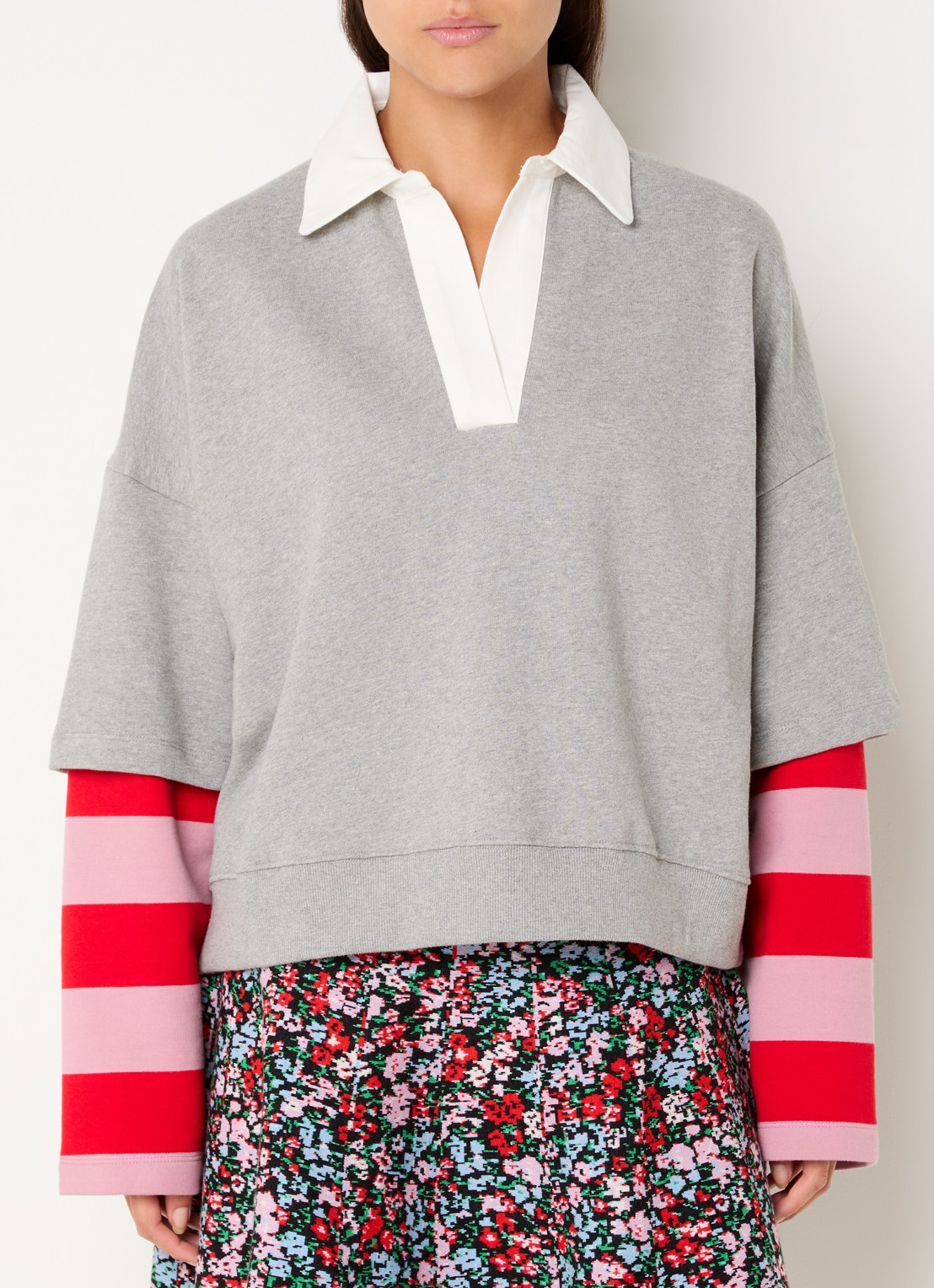 Essentiel Antwerp Sweater met kraag - detail 2 zwart