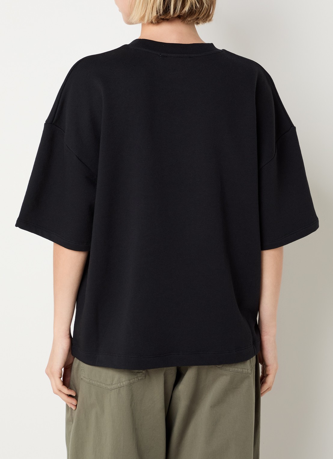 Essentiel Antwerp T-shirt met borduring - achterkant donkerblauw
