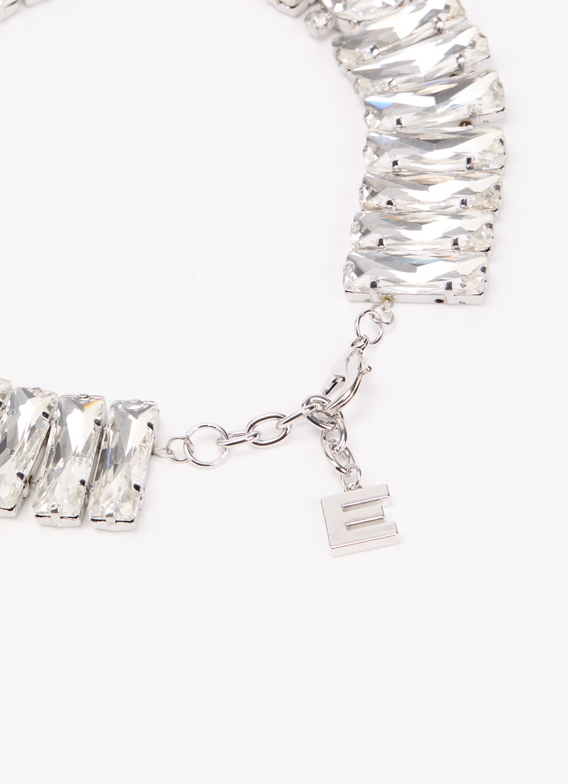 Essentiel Antwerp Tasbedel en ketting met strass - detail 2 zilver