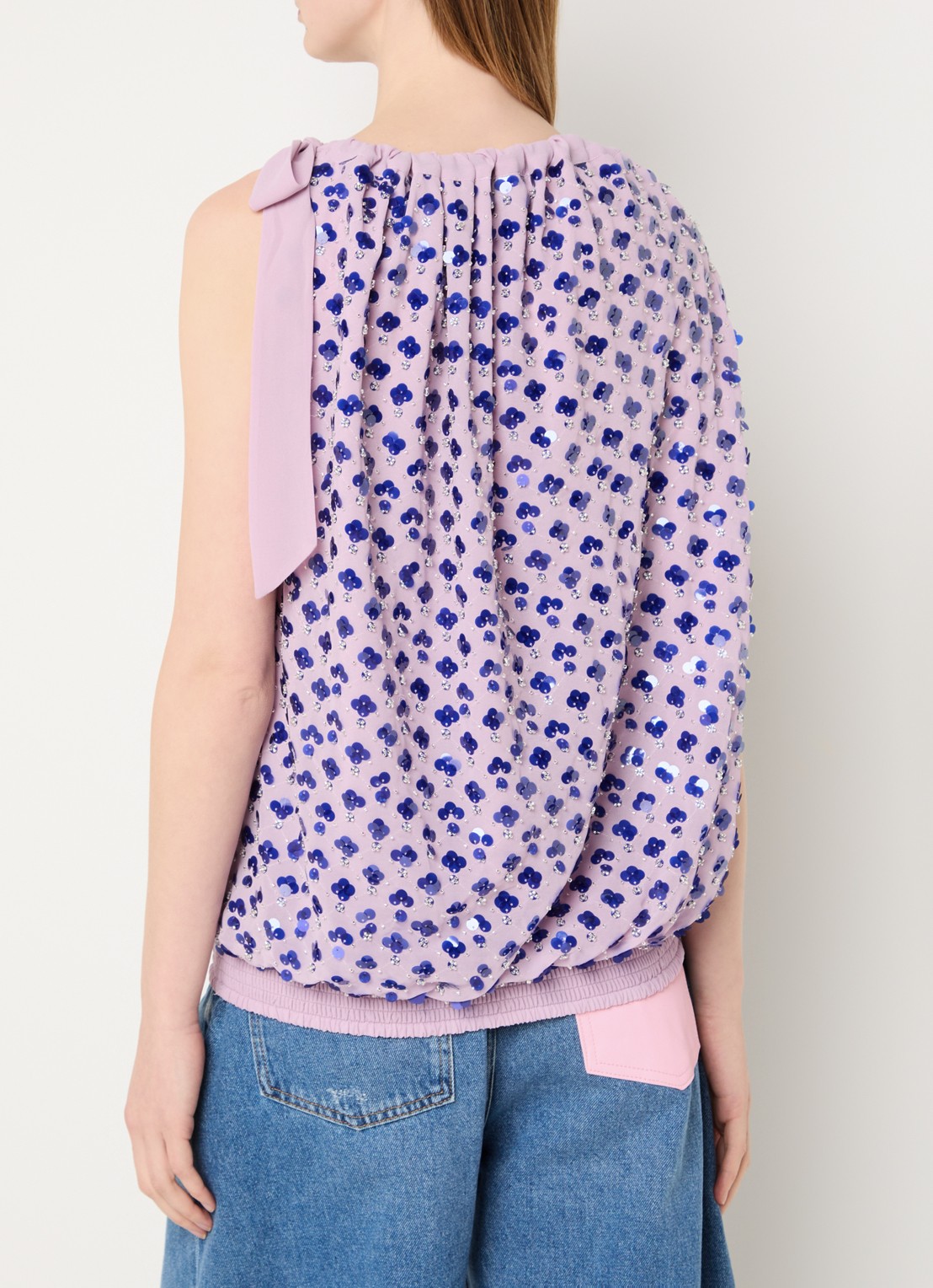 Essentiel Antwerp Top met pailletten - achterkant 2 lila