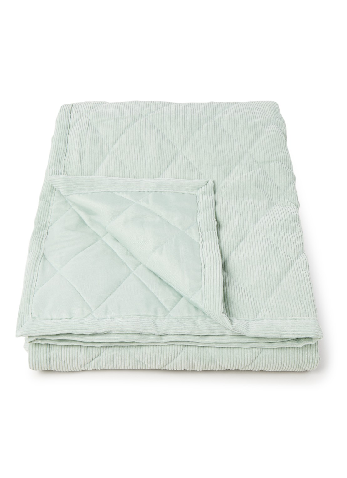 Essenza Billie bedsprei van ribfluweel - voorkant 2 mint