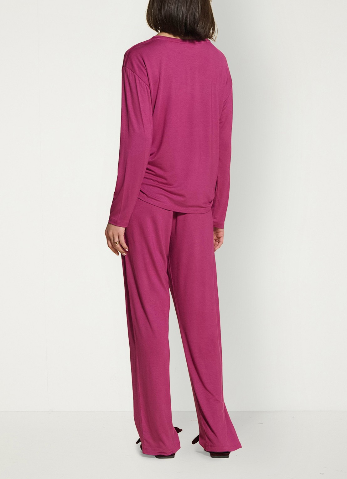 Essenza Denna loungetop met lange mouw - detail 3 roze