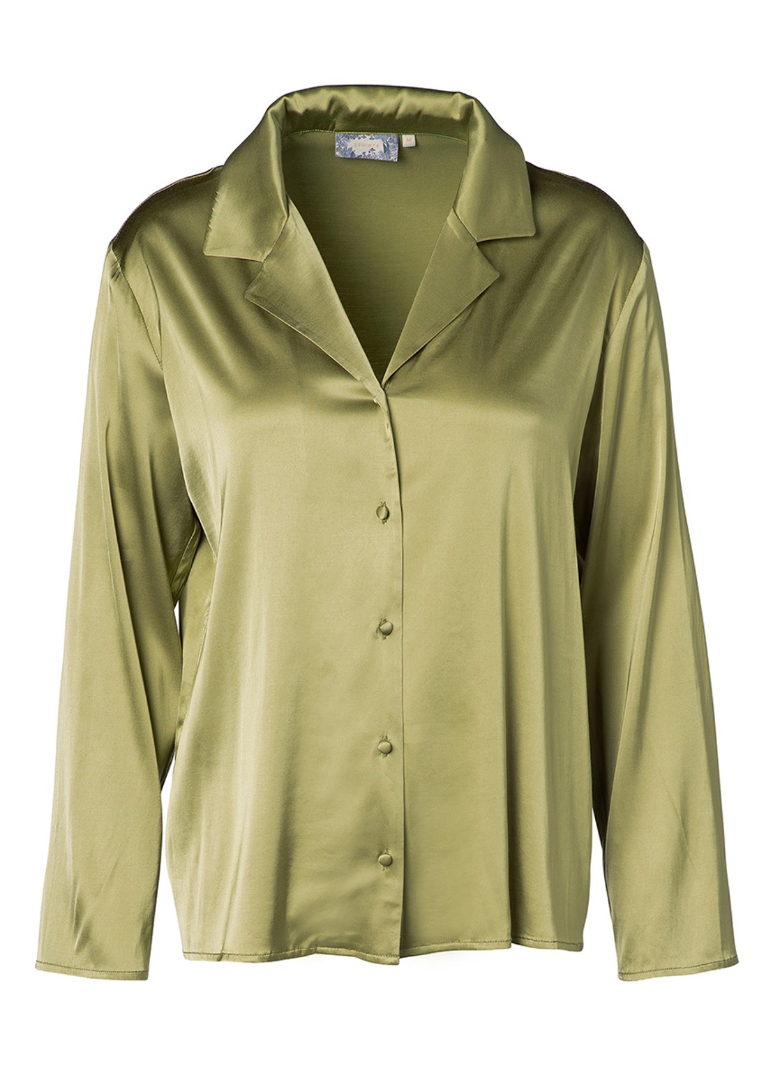 Essenza Elodie loungetop met glanzende finish - voorkant groen