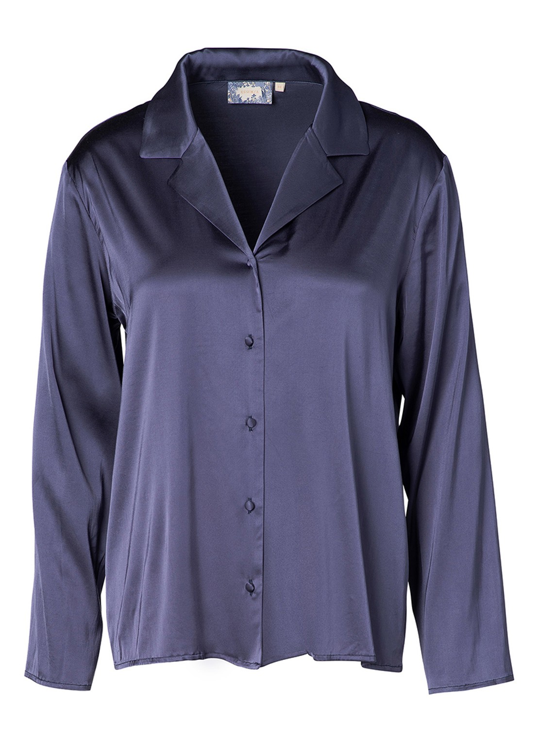 Essenza Elodie loungetop met glanzende finish - voorkant 6 donkerblauw