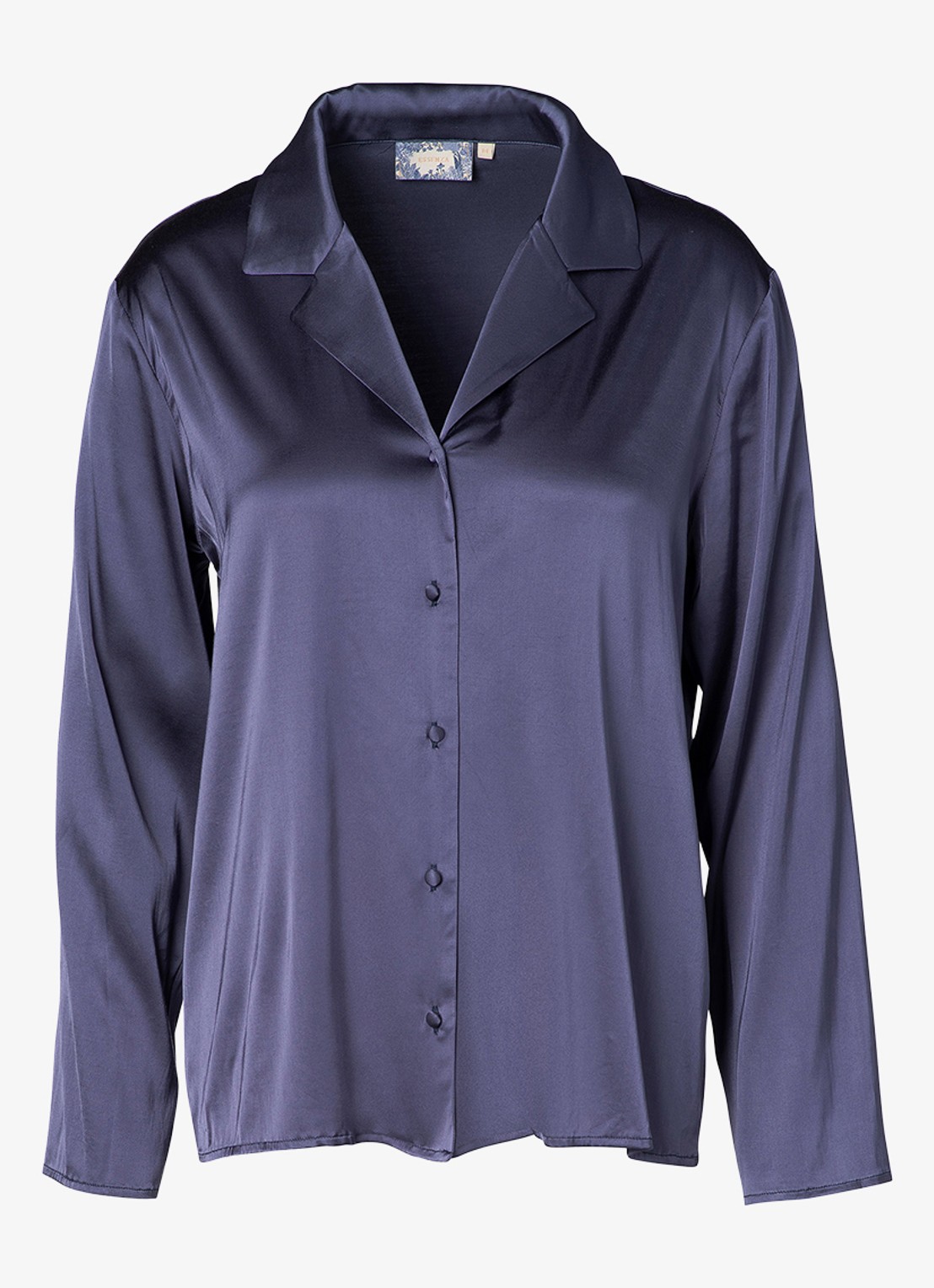Essenza Elodie loungetop met glanzende finish - voorkant 8 donkerblauw