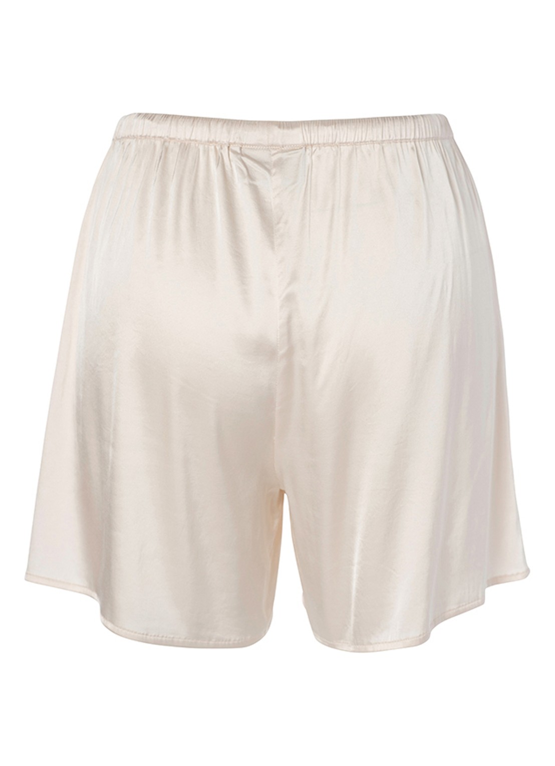 Essenza Ida pyjamashorts van satijn - voorkant 2 vanillegeel