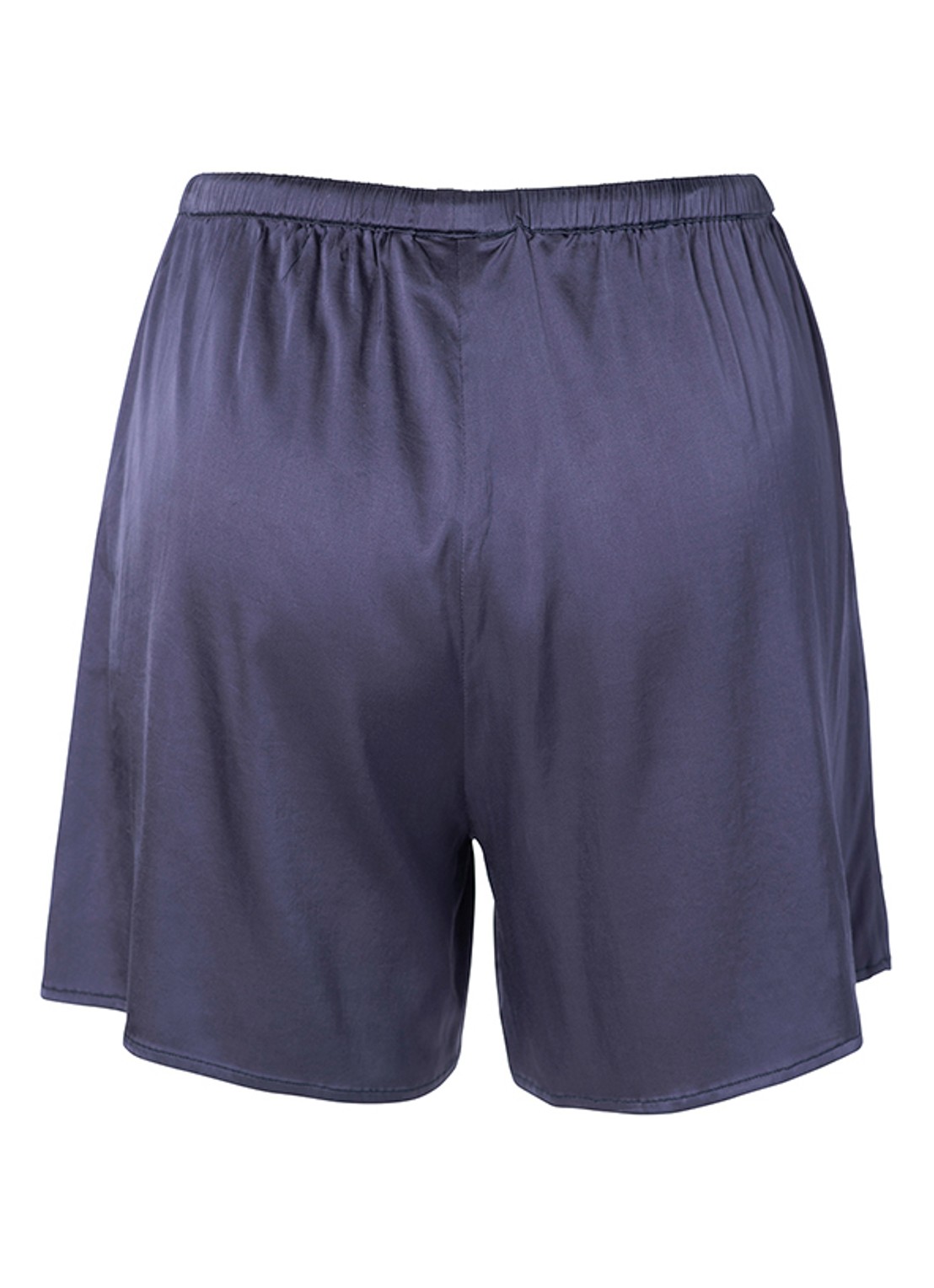 Essenza Ida pyjamashorts van satijn - voorkant 2 donkerblauw