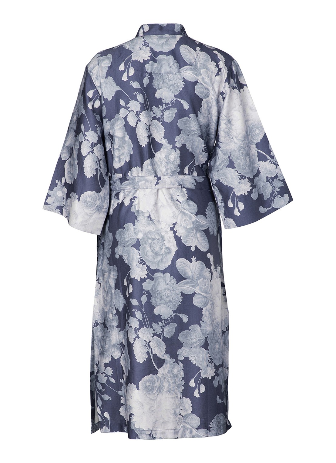 Essenza Ilona Eunice kimono met bloemenprint - voorkant 2 donkerblauw