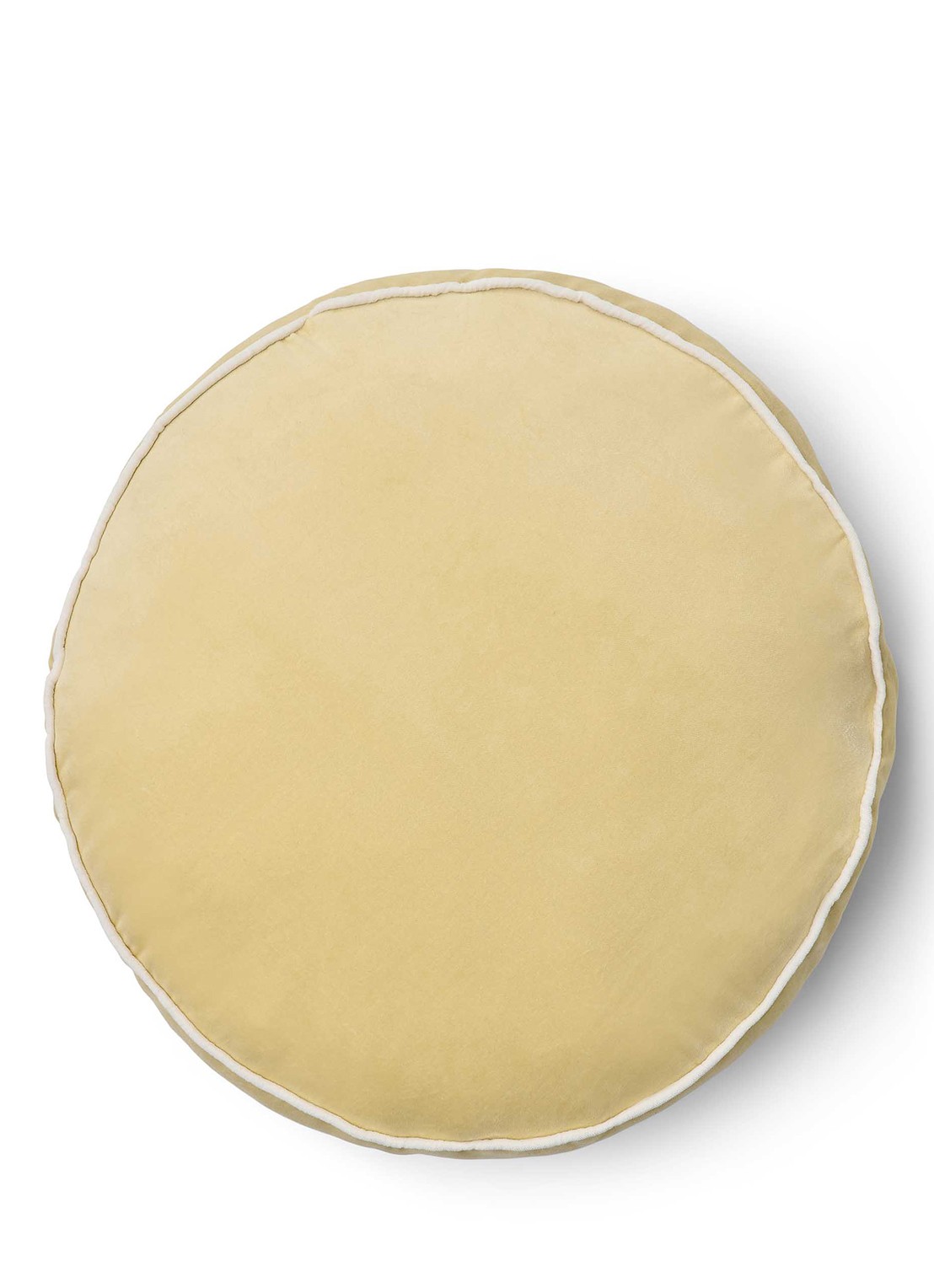 Essenza Lio sierkussen van fluweel 45 cm - voorkant 3 lichtgeel