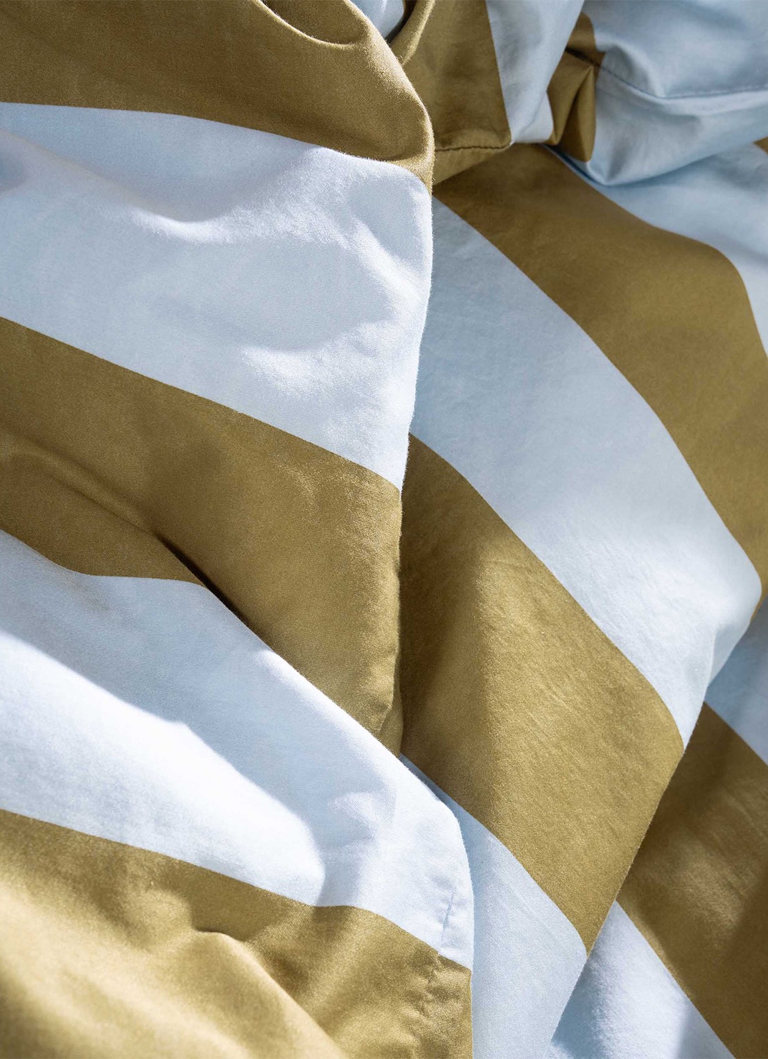 Essenza Minte dekbedovertrek van katoensatijn 300TC - inclusief kussensloop - detail 2 blauw
