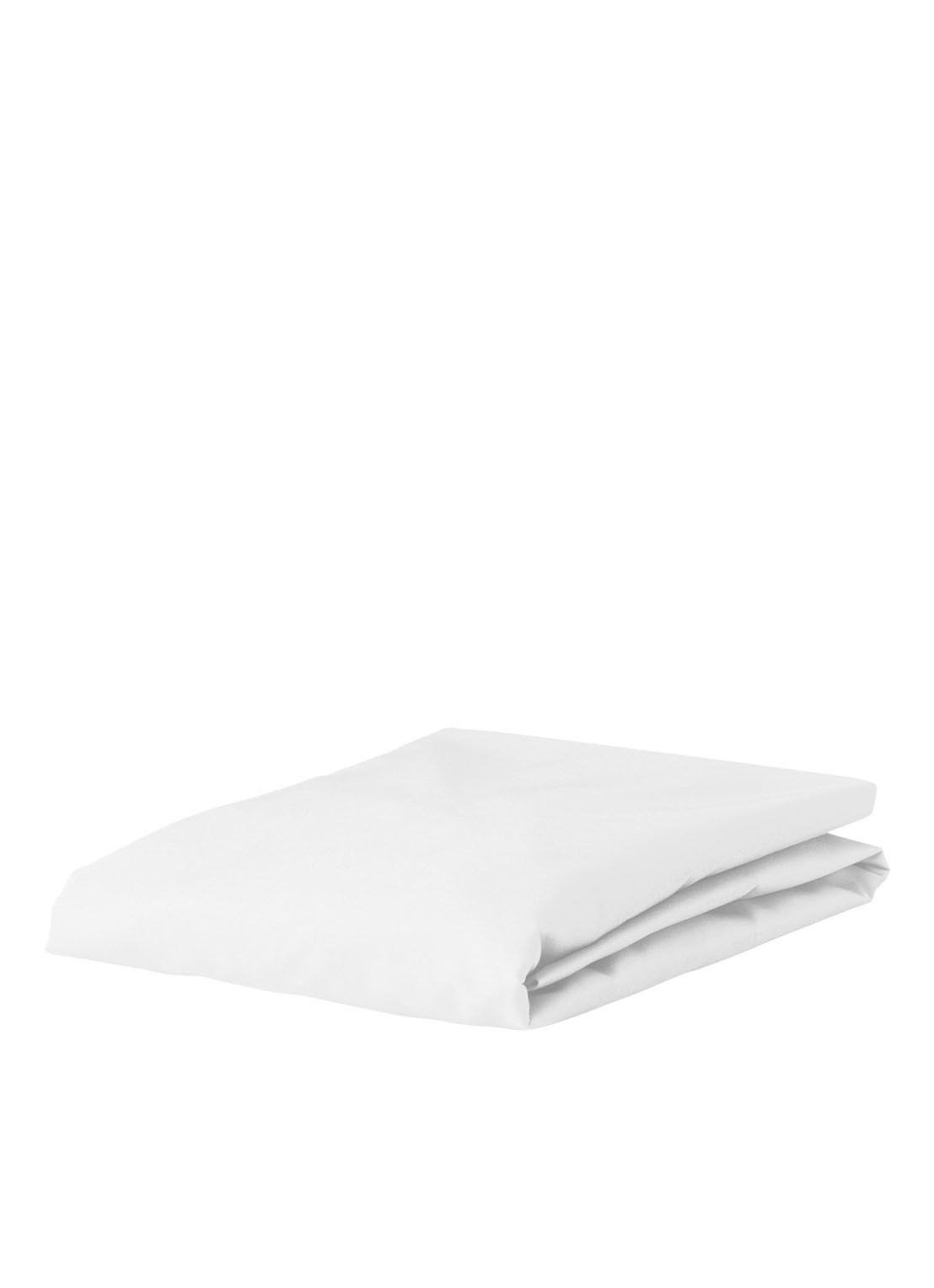 Essenza Minte hoeslaken van katoensatijn 300TC, hoekhoogte 35 cm - voorkant 4 wit
