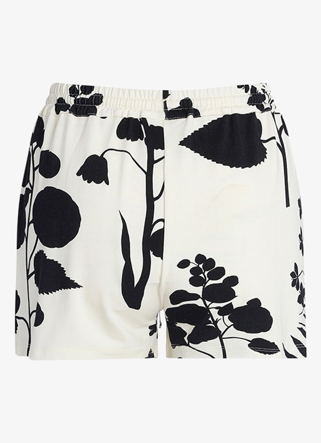 Essenza Nori Liva straight fit korte broek met bloemenprint - achterkant gebroken wit