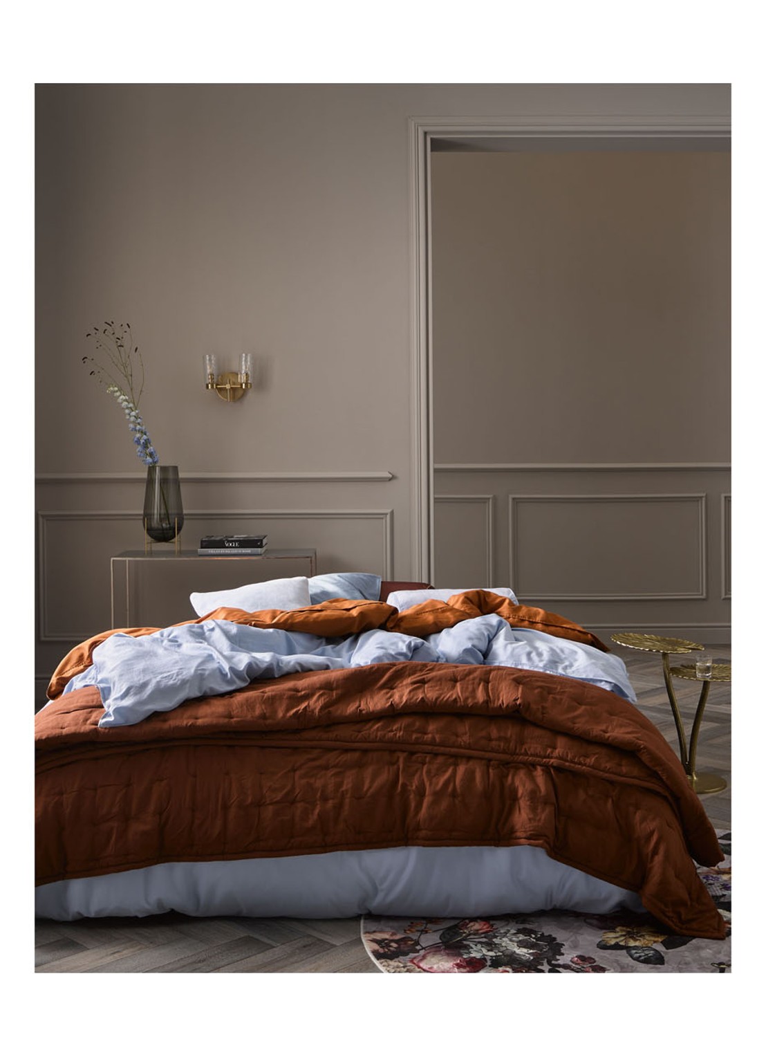 Essenza Premium Collection Minte katoensatijn dekbedovertrekset 300TC - inclusief kussenslopen - detail 8 lichtblauw