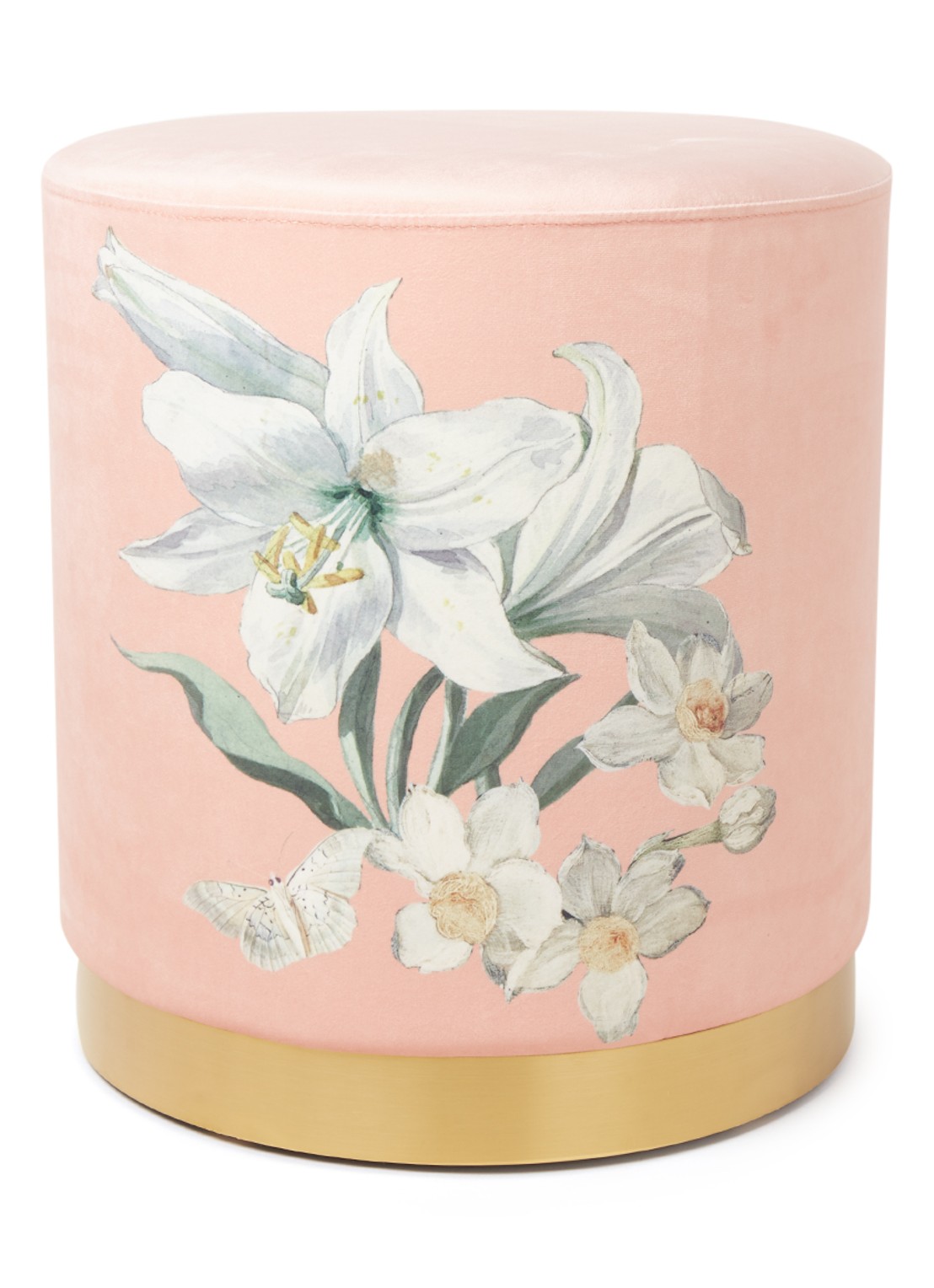 Essenza Rosalee poef 40 cm - voorkant 2 roze