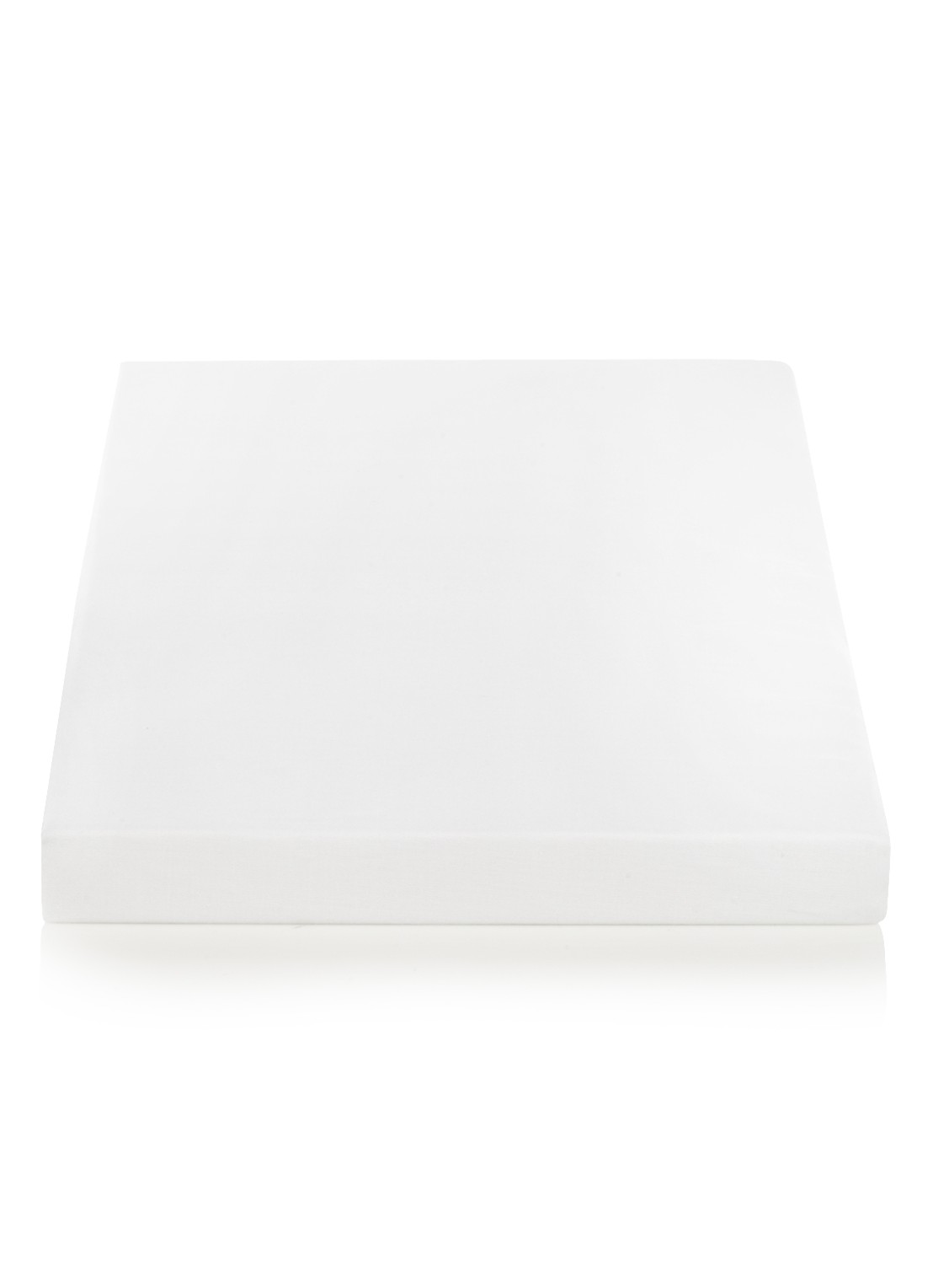 Essenza Satin topper hoeslaken van katoensatijn, hoekhoogte 13 cm - voorkant wit