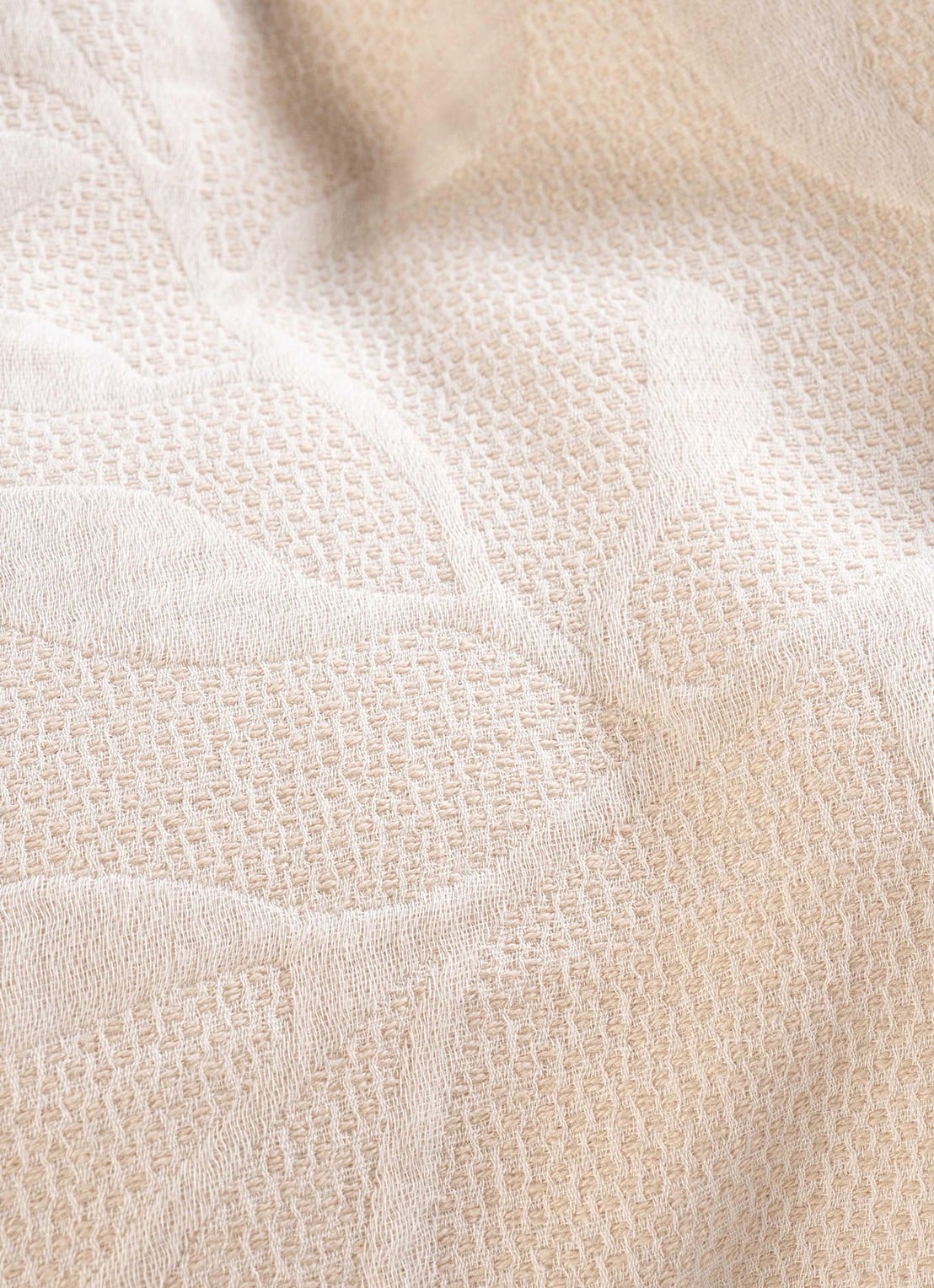 Essenza Willow plaid 200 x 150 cm - voorkant 2 vanillegeel