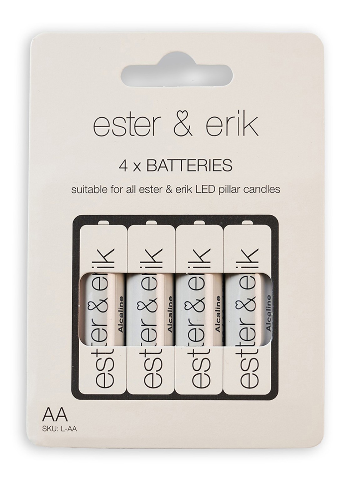 ester & erik AA-batterij 4-pack - voorkant multicolor