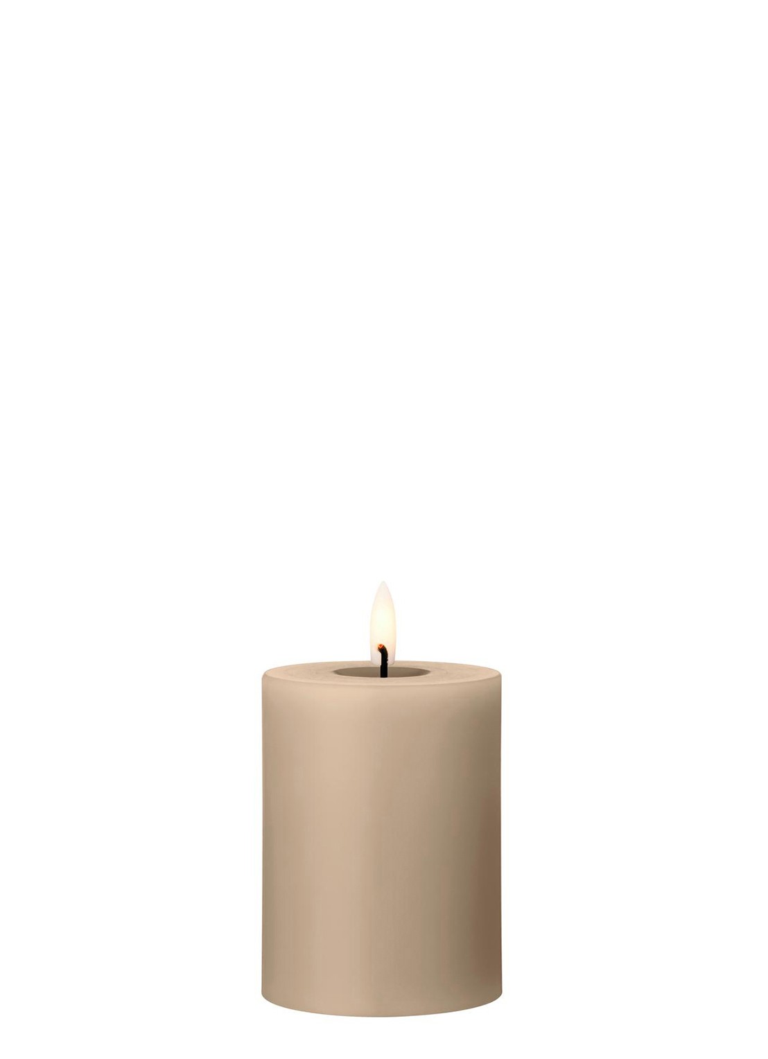 ester & erik LED-kaars 10 cm - voorkant donkerbeige