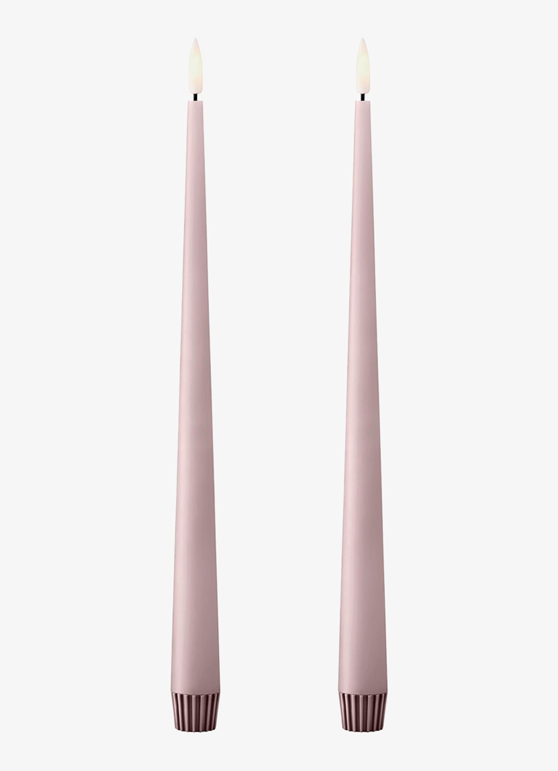 ester & erik LED-kaars 30 cm set van 2 - voorkant roze