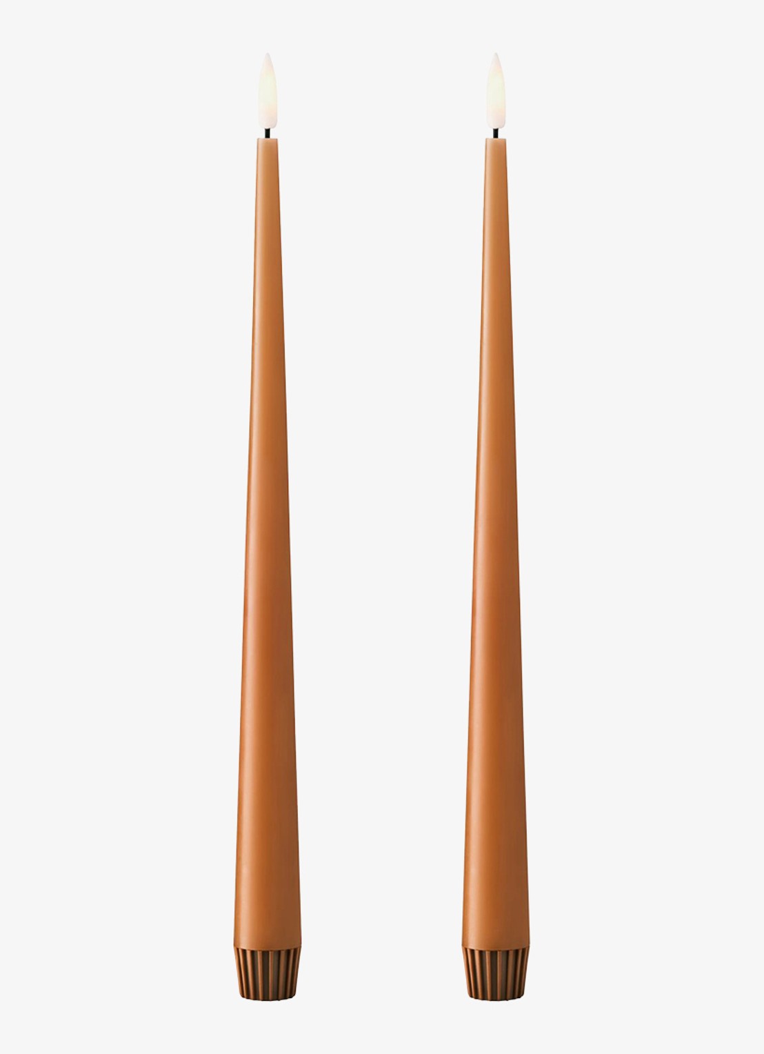 ester & erik LED-kaars 30 cm set van 2 - voorkant bruin