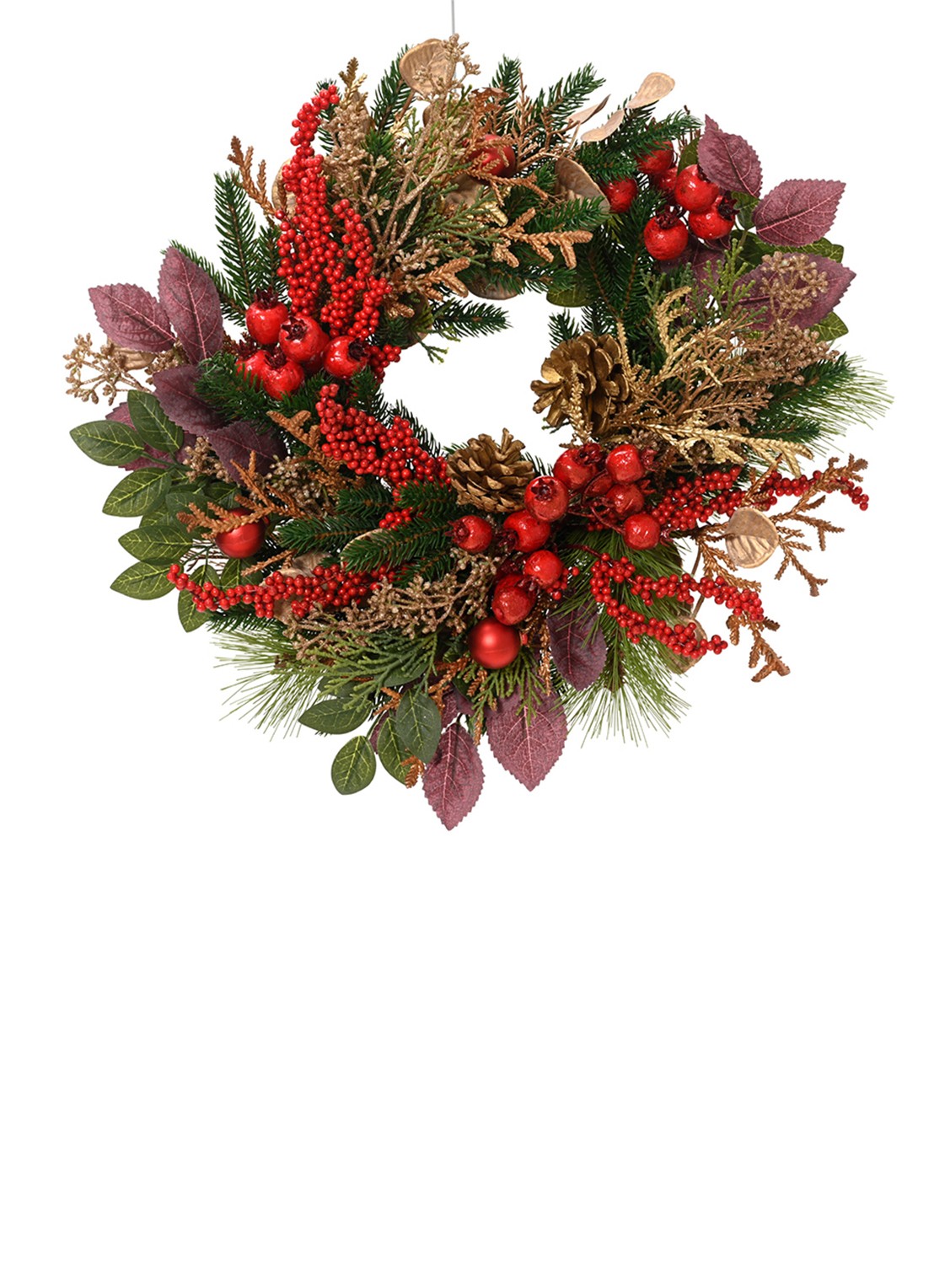 Everlands Kerstkrans 40 cm - voorkant groen