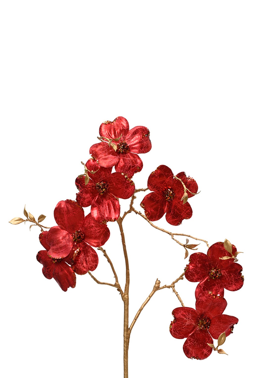 Everlands Spray kersttak 90 cm - voorkant rood