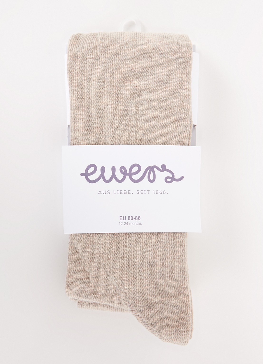 Ewers Fijnegebreide babymaillot in katoenblend - voorkant 3 donkerbeige
