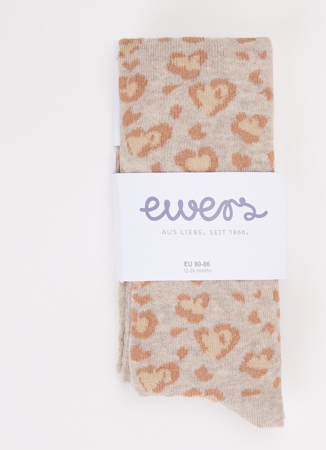 Ewers Maillot in katoenblend met panterprint - voorkant donkerbeige