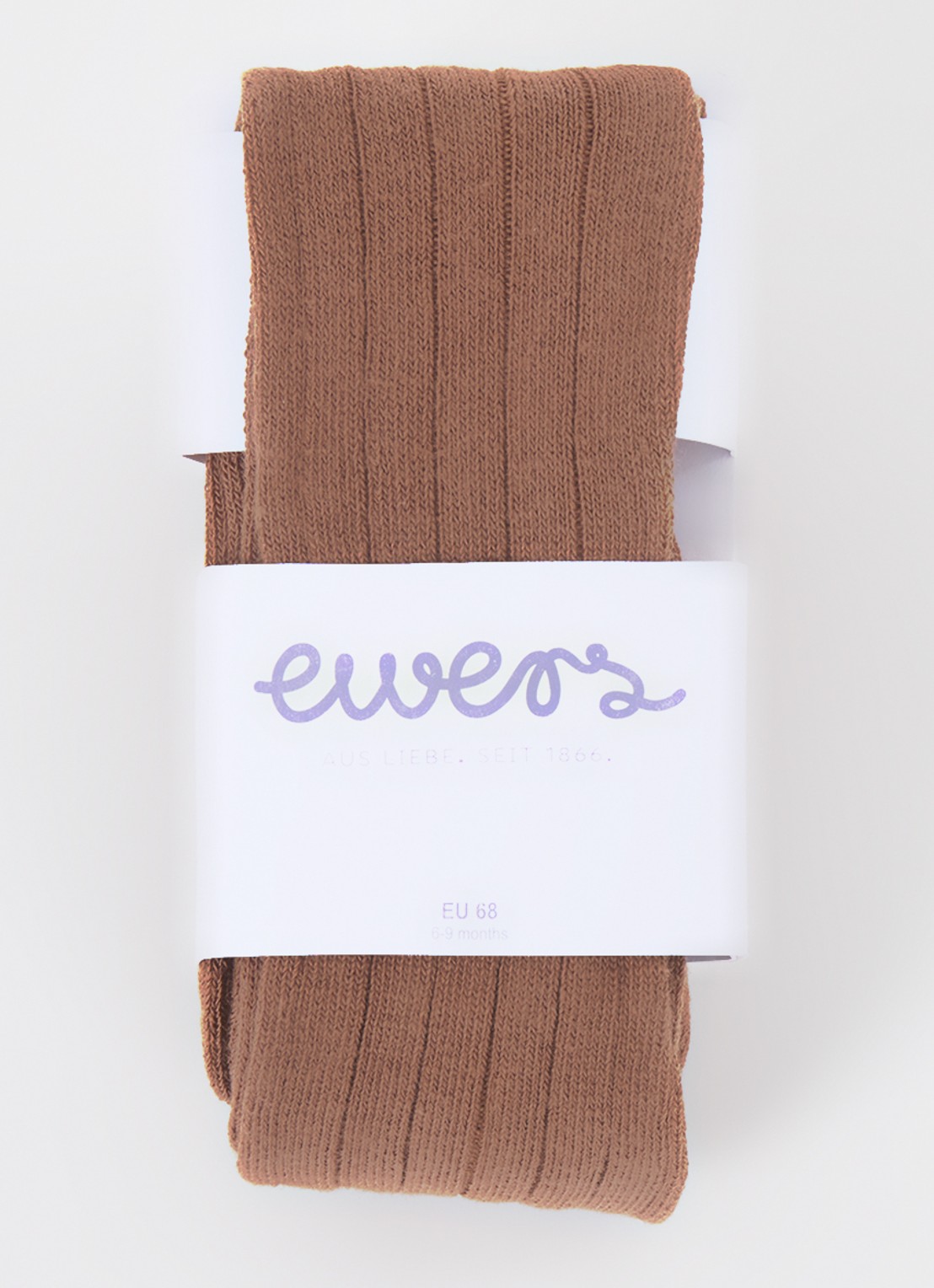 Ewers Maillot met ribstructuur - voorkant hazelnootbruin