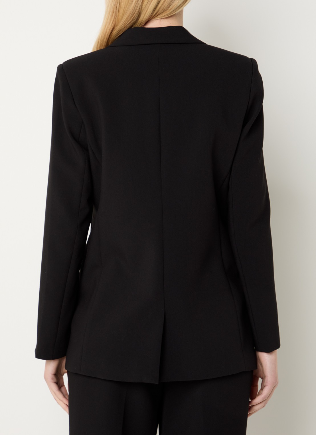 Expresso Blazer met paspelzakken en stretch - achterkant zwart