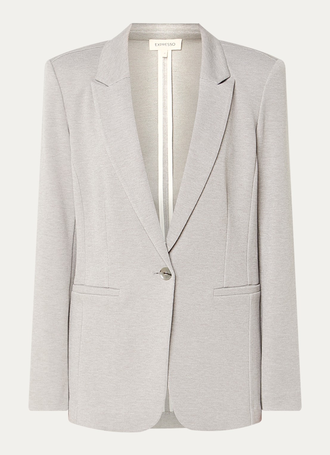 Expresso Blazer met paspelzakken - voorkant 3 lichtgrijs