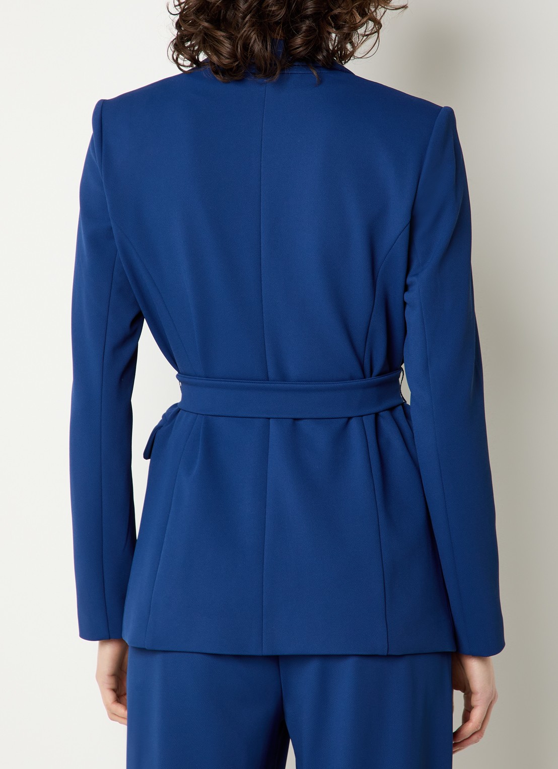 Expresso Blazer met strikceintuur en klepzakken - achterkant 4 royalblauw