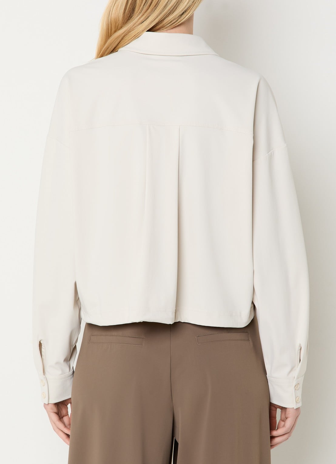 Expresso Blouse met borstzakken - achterkant creme