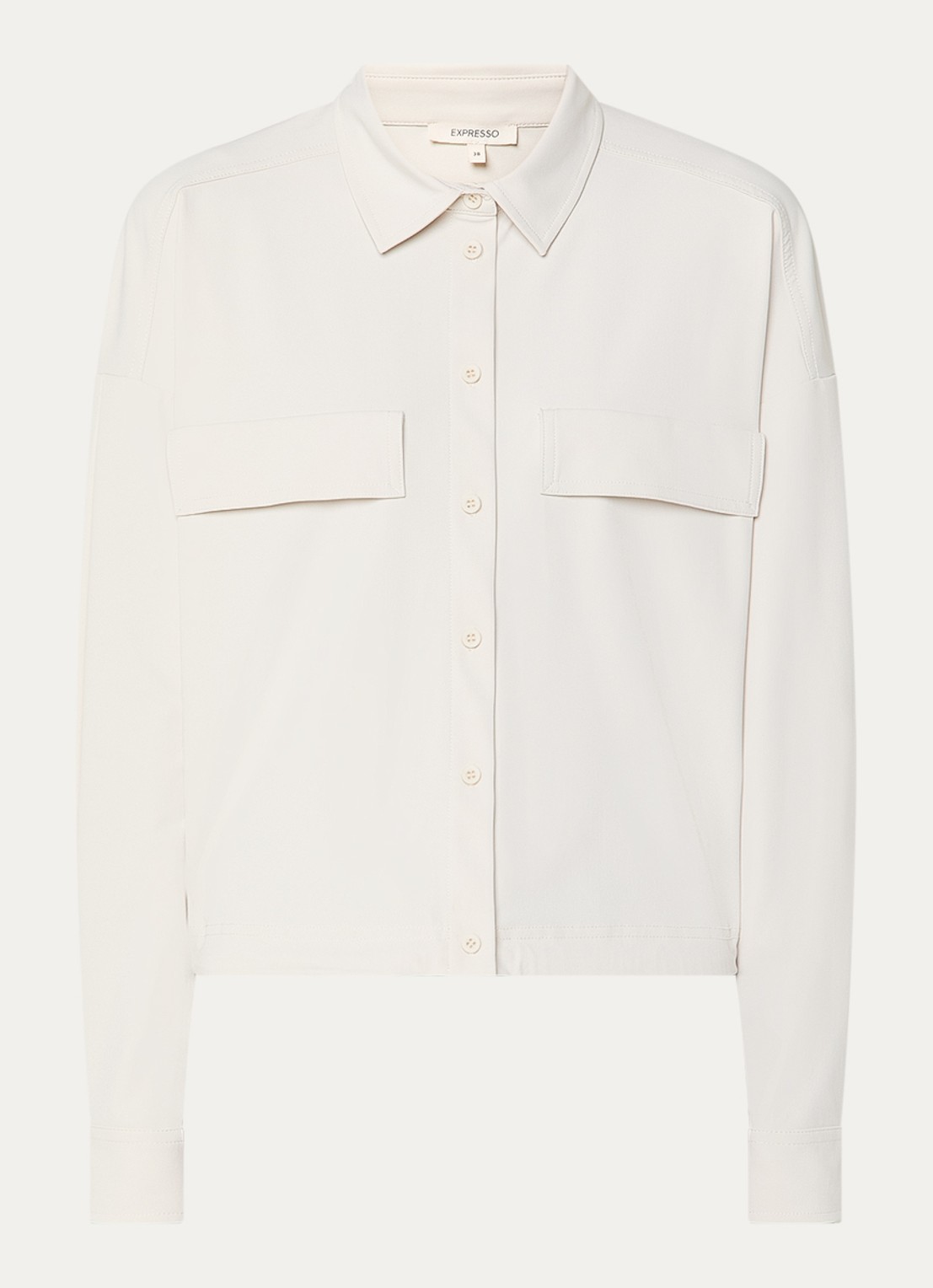 Expresso Blouse met borstzakken - voorkant 2 creme
