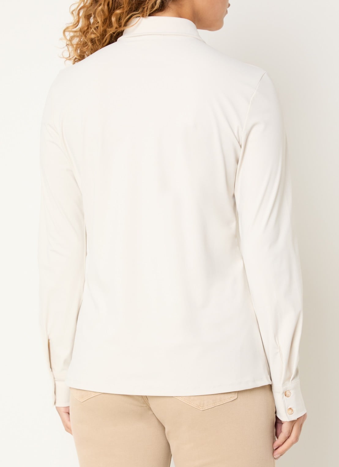 Expresso Blouse met kraag - achterkant 4 creme