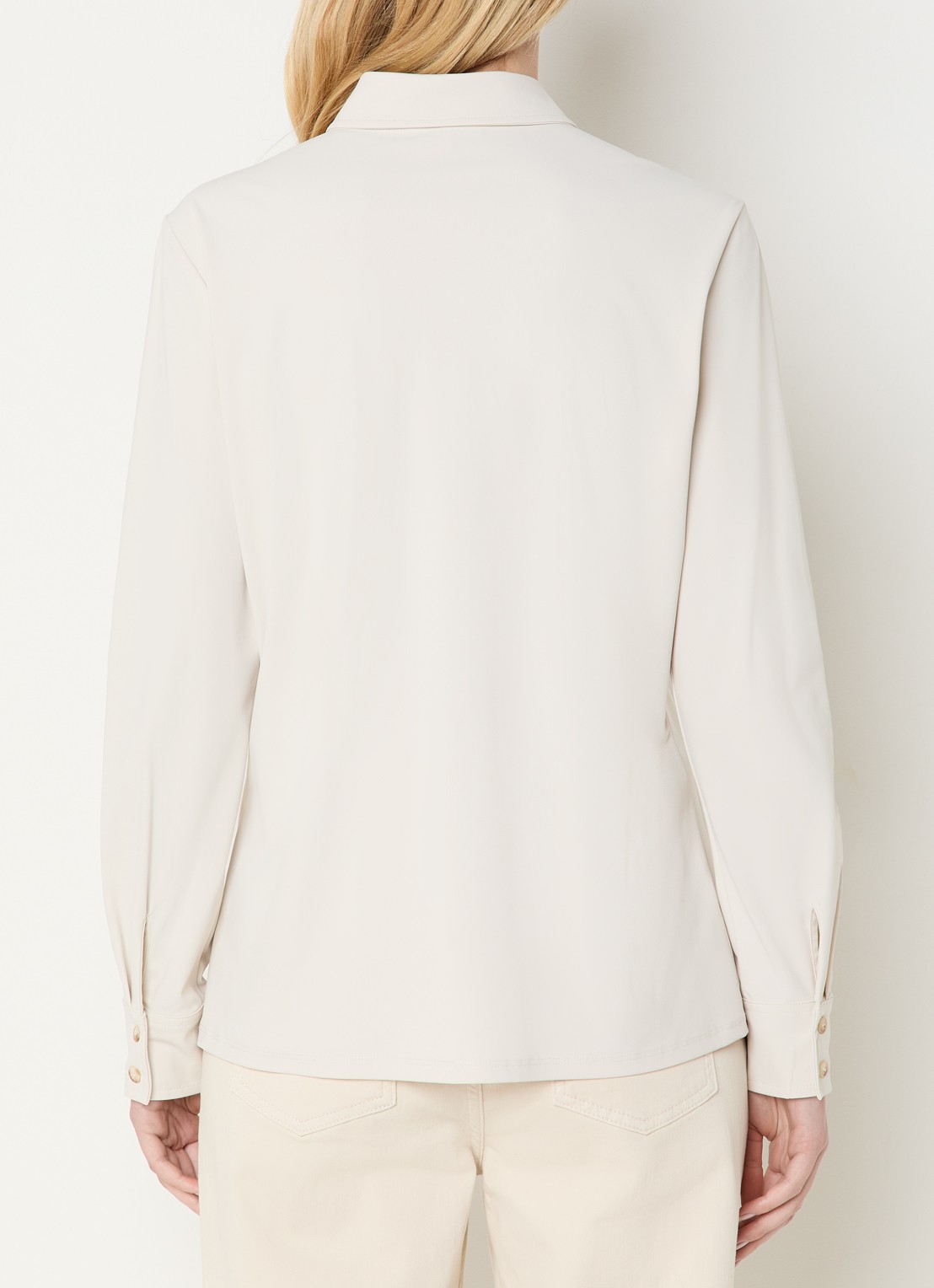 Expresso Blouse met kraag - achterkant 5 creme