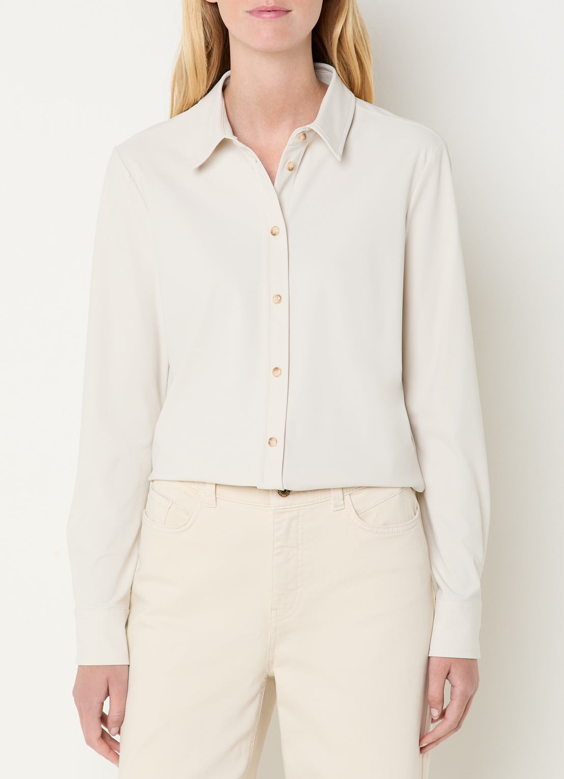 Expresso Blouse met kraag - detail 7 creme