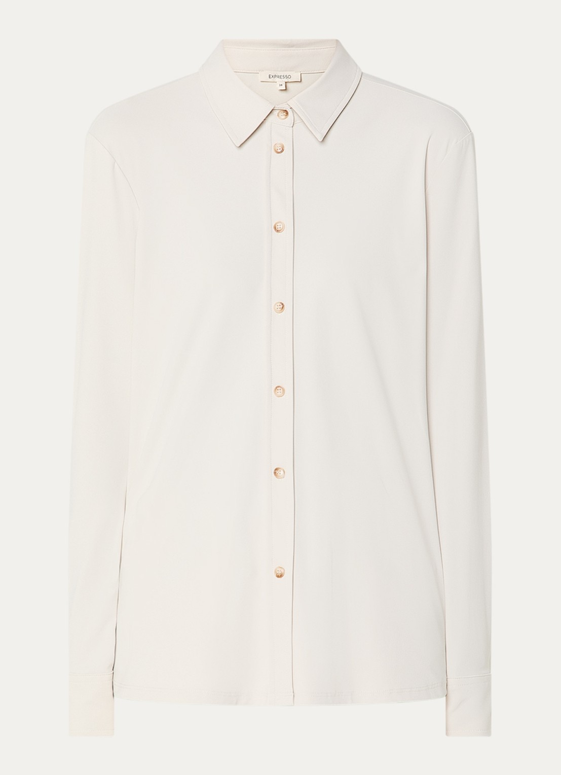 Expresso Blouse met kraag - voorkant 3 creme