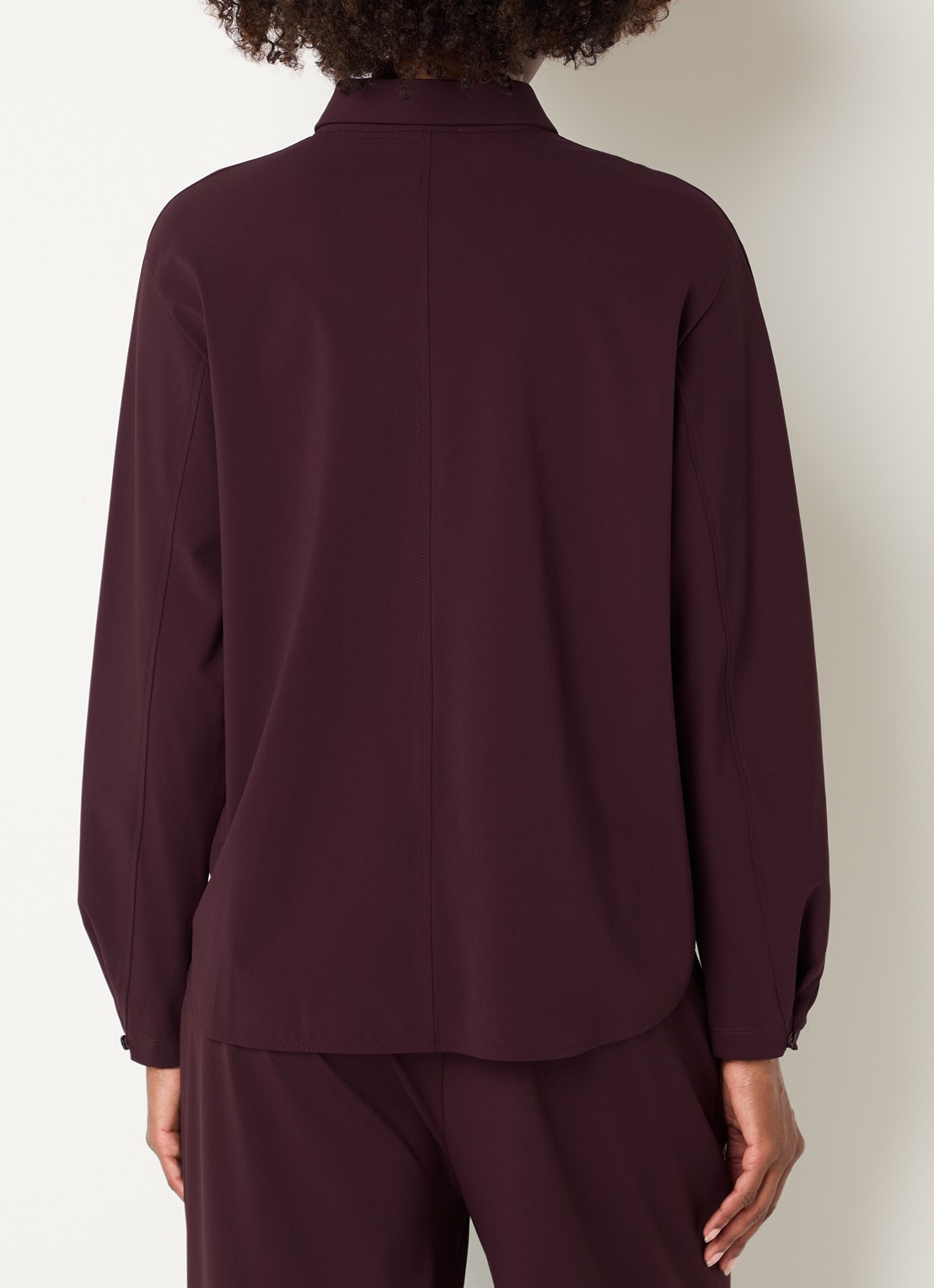 Expresso Blouse met kraag - achterkant 2 aubergine