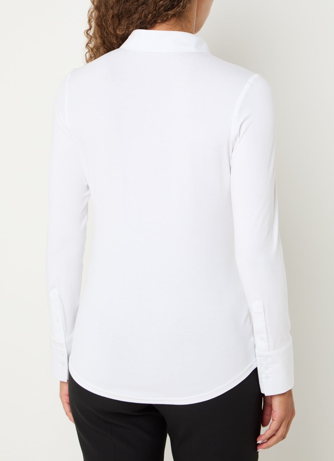 Expresso Blouse van jersey - achterkant 4 wit