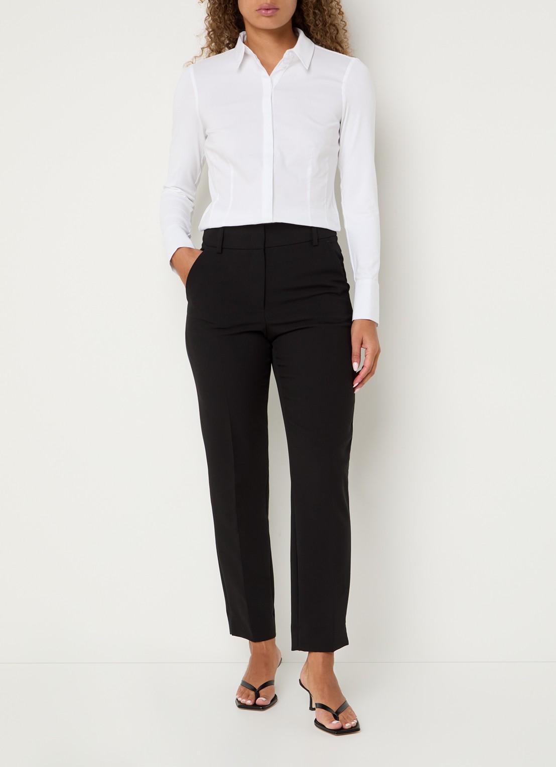 Expresso Blouse van jersey - voorkant 2 wit