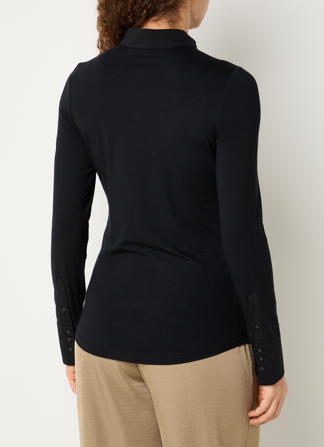 Expresso Blouse van jersey - achterkant zwart