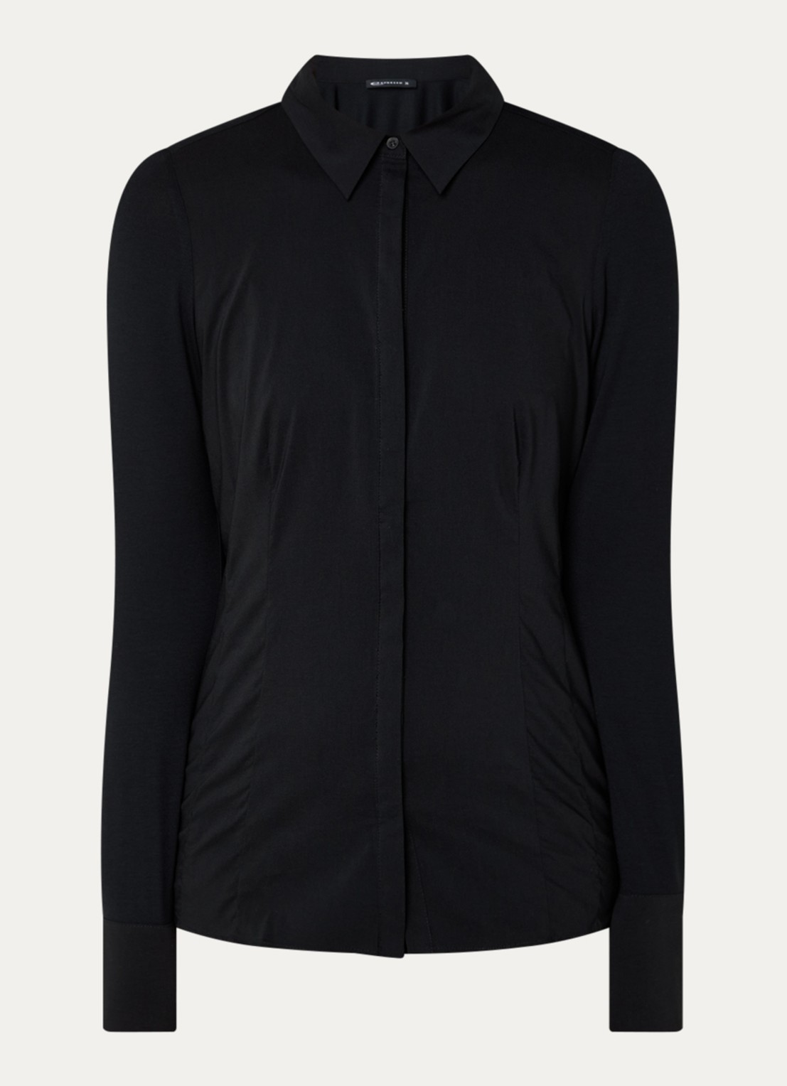 Expresso Blouse van jersey - voorkant 2 zwart