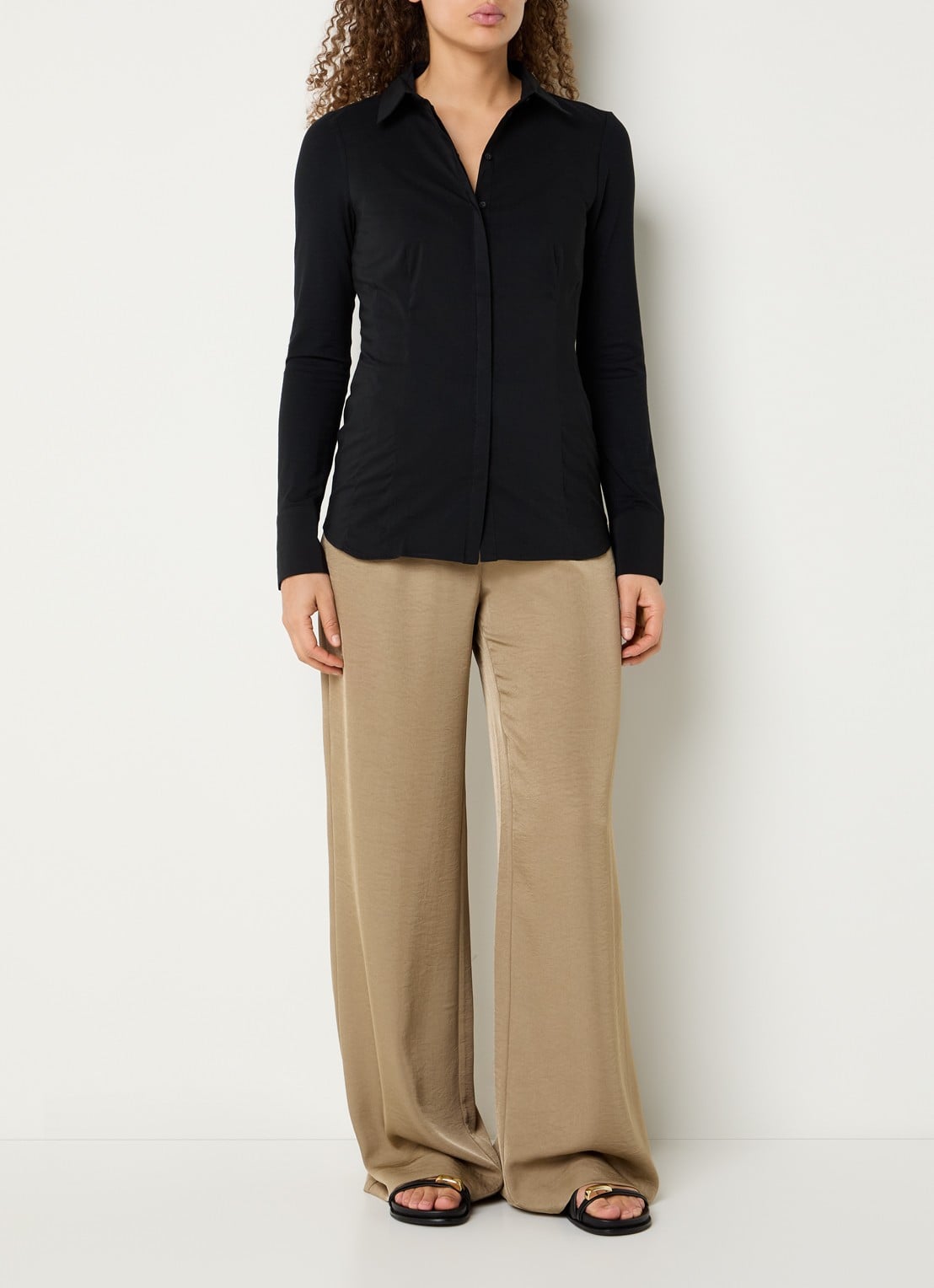 Expresso Blouse van jersey - voorkant 3 zwart