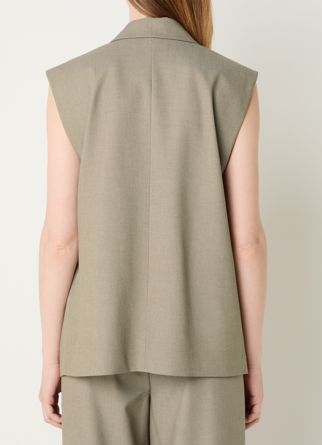 Expresso Gilet met strikceintuur - achterkant 3 zand