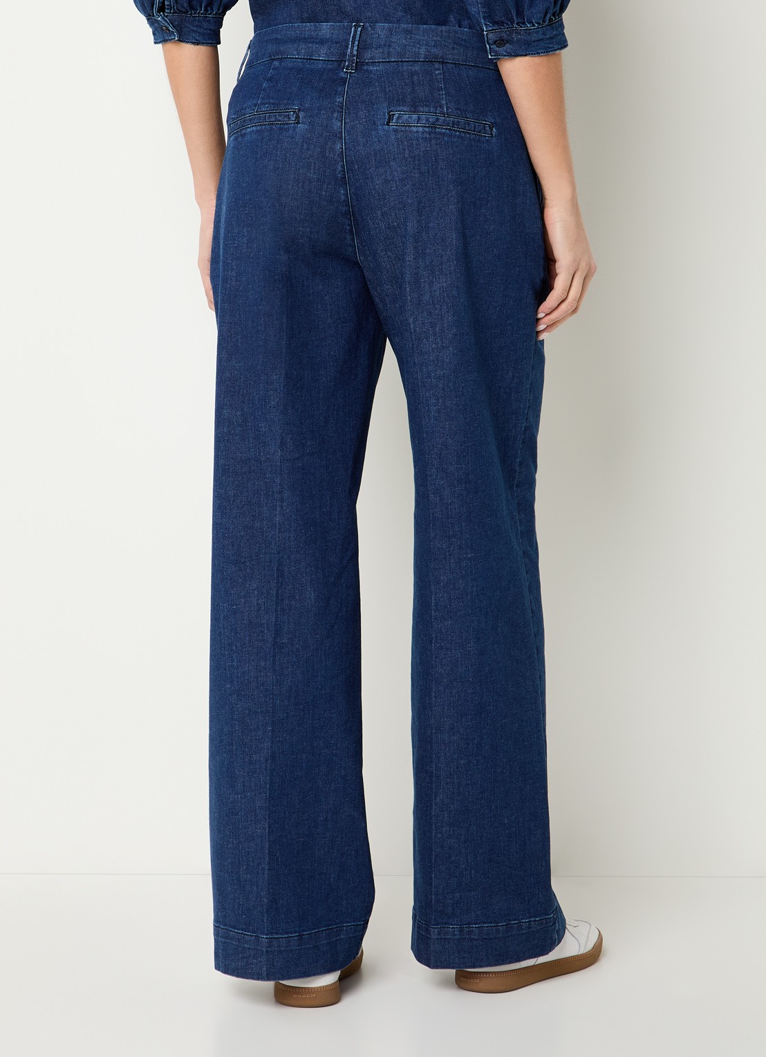 Expresso High waist flared jeans met donkere wassing - achterkant 4 indigo