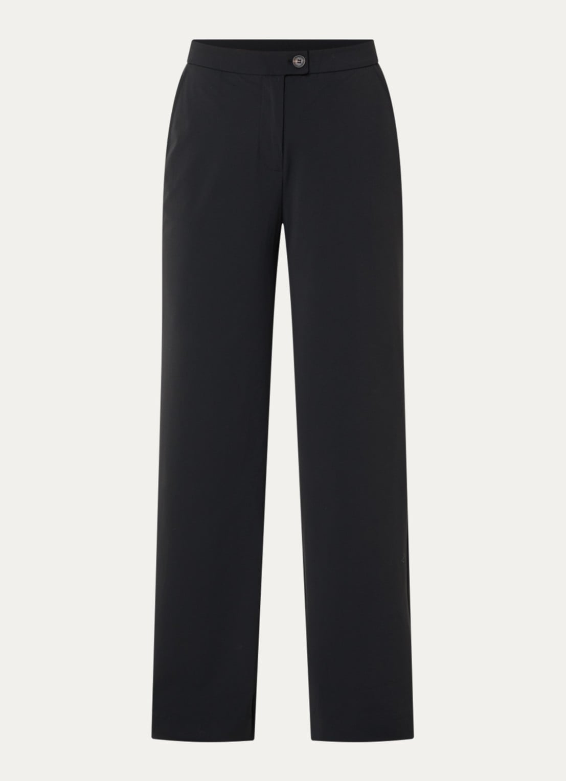 Expresso High waist straight fit pantalon met paspelzakken - voorkant zwart