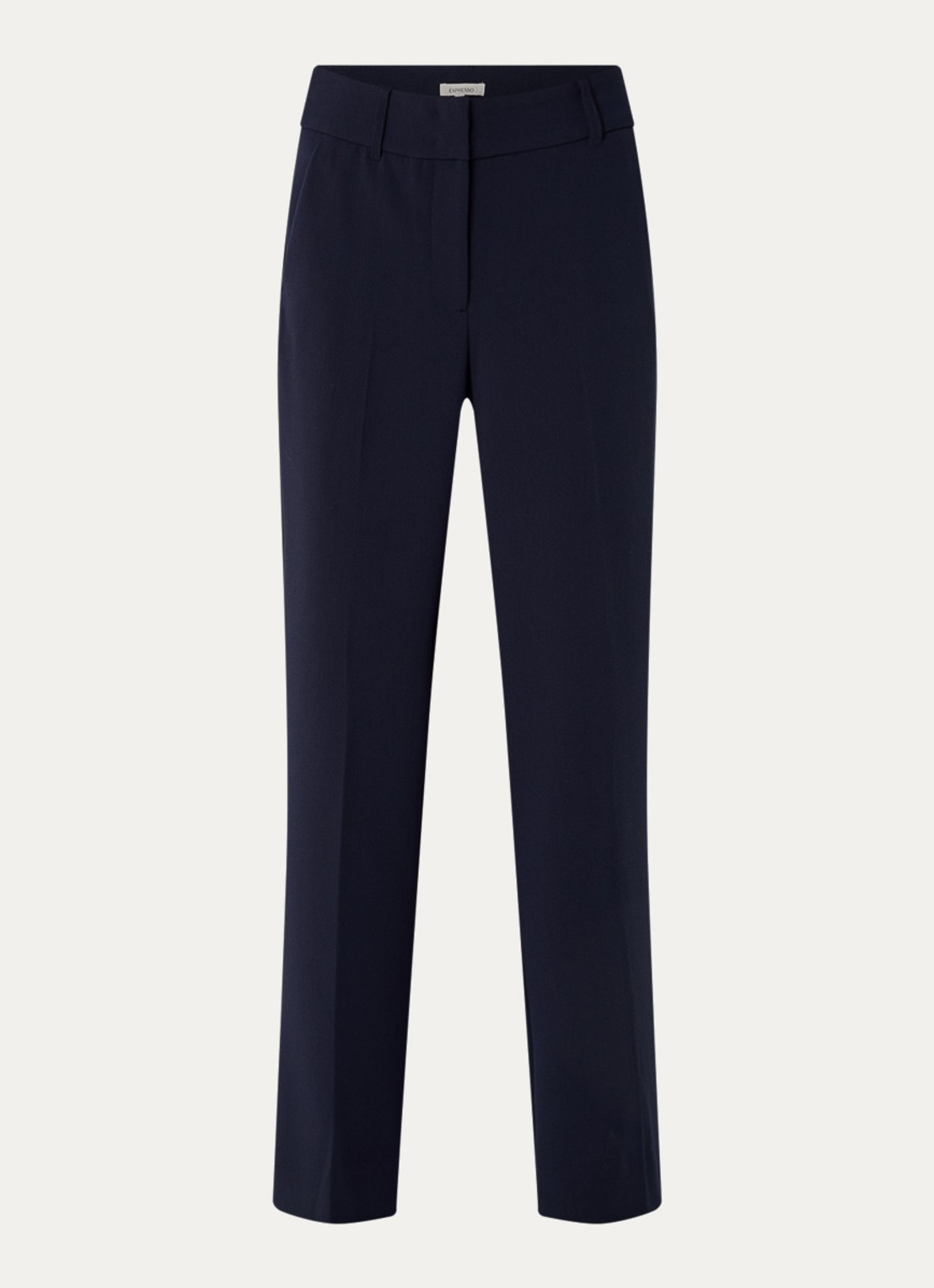 Expresso High waist straight fit pantalon met steekzakken - voorkant donkerblauw